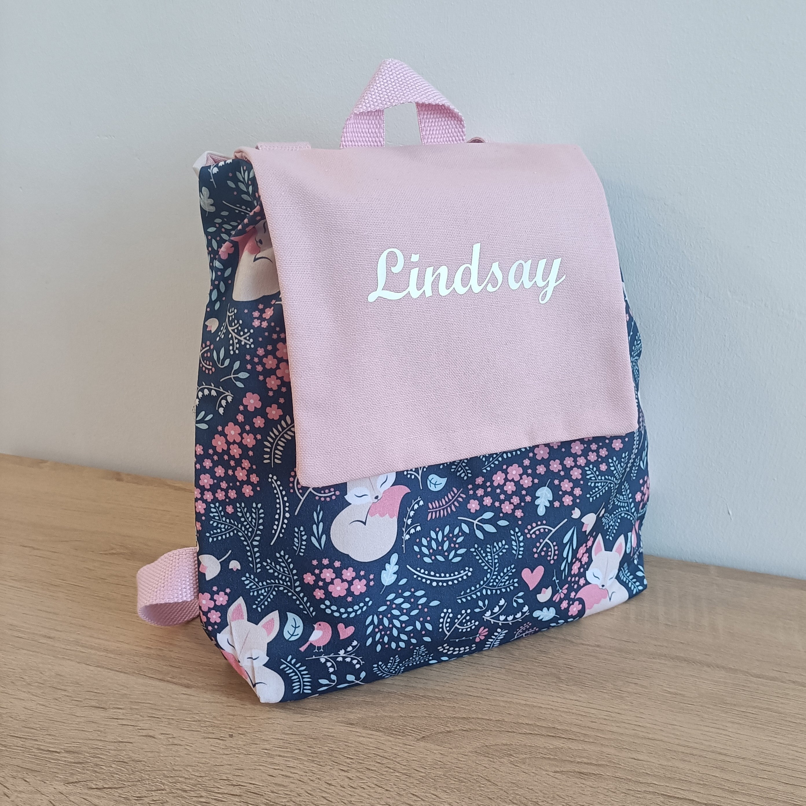 Le sac à dos renard rose