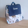 Le sac à dos ours bleu