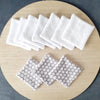 Les 10 lingettes fleurs blanche fond gris