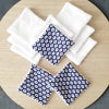Les 10 lingettes fleurs, fond bleu marine